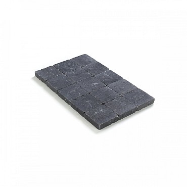 Kassei getrommeld 15x15x4 Zwart ~