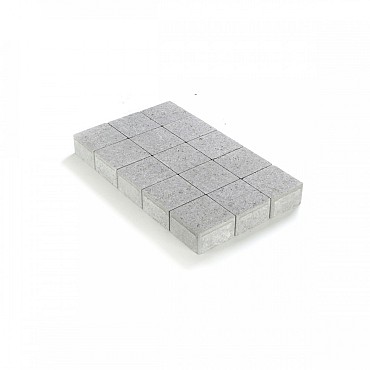 Kassei in-Line Trommeling15x15x8 Grijs - Benor ~