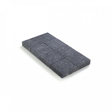 Kassei in-Line getrommeld 20x20x6 Zwart ~