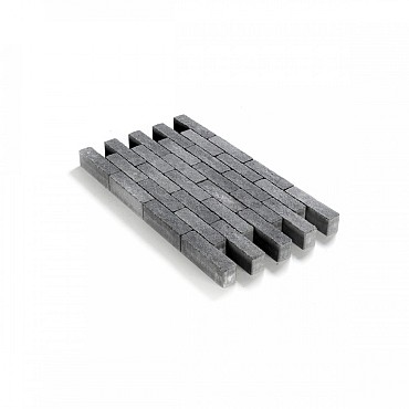 Getrommelde klinker waalformaat in-Line 20x5x6 Grijs-Zwart ~