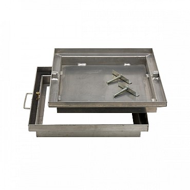 Aluminium Betegelingsdeksel buitenafm 39x39 cm ~