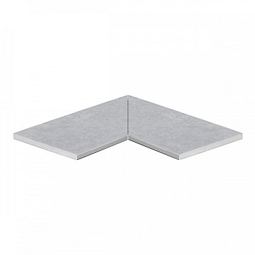 Keramiek 20 mm binnenhoek uit 2 stukken 60x30 cm 90° cm opgerond ~