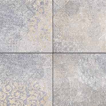 Cerasun Catania Decor Blue 60x60x4 cm. ~