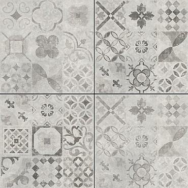 Cerasun Pisa Decor Grigio 60x60x4 cm. ~