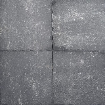 Betontegel zwart-grijs 60x60x4 cm. ~