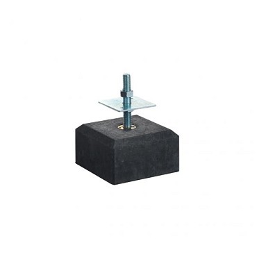 Betontegel 18x18x10 cm. recht flexibele stelplaat M20 antraciet ~