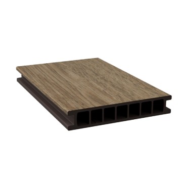 Dual Straight holle plank Midnight Oak 400x16,2x2,8 cm. ~