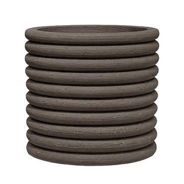 Pottery Pots plantenbak Milo L Ribbed Brown  (øxh) 37x39 cm. ~