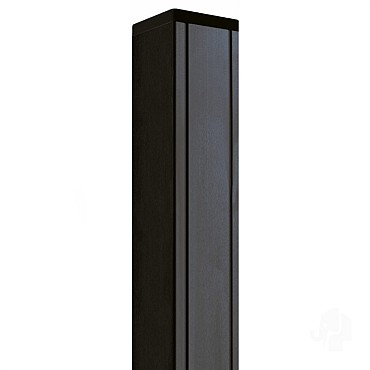 Aluminium paal met kap 88x88x1860mm met houten kern 1840mm [antraciet gepoedercoat] bc ~