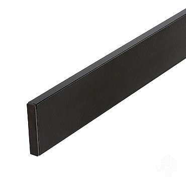 Aluminium ligger met 2x kap 13x70x1800mm [antra.gepoedercoat] bc ~
