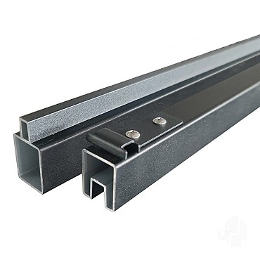 Aluminium antraciet gepoedercoat Onder- en bovenregel (set) tbv Mix&Match ~