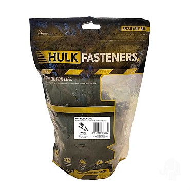 RVS clip Hulk 125 stuks incl. schroeven+bitje zwart ~