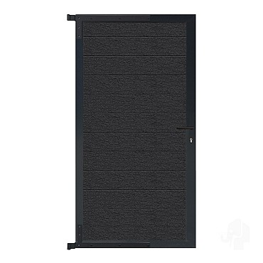 Elephant tuindeur kit Mix&Match aluminium zwart 40x900x1800mm zwart gepoedercoat+krukken/slot/besl ~