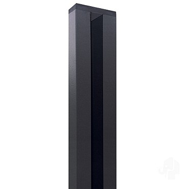 Elephant geassembleerde wand/start profiel t.b.v.  Modular/M&M schutting 25x68x2000mm antraciet ~