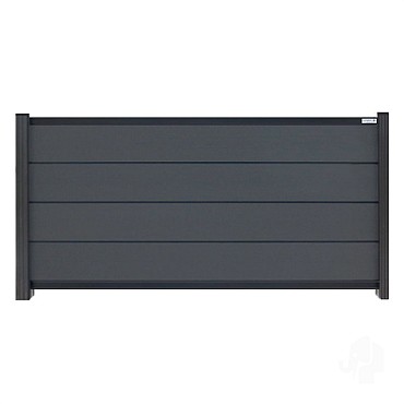 Elephant schutting Modular Evo houtcomposiet 180x97 cm Rock grey, antraciet profielen ~