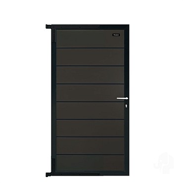 Elephant tuindeur Modular Evo houtcomposiet 90x174 cm Antraciet, antraciet beslag ~