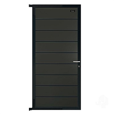 Elephant tuindeur Modular Evo houtcomposiet 90x195 cm Antraciet, antraciet beslag ~