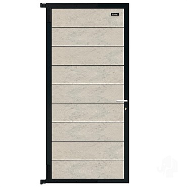Elephant tuindeur Modular Evo houtcomposiet 90x195 cm Bicolor grijs, antraciet beslag ~