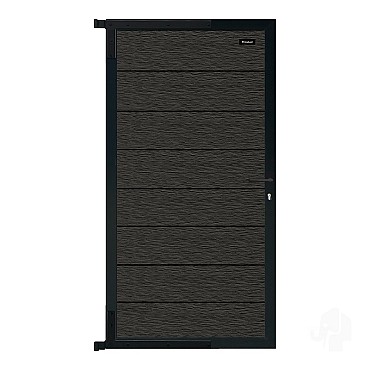Elephant tuindeur Modular Evo houtcomposiet 180x90 cm Antraciet, antraciet beslag ~