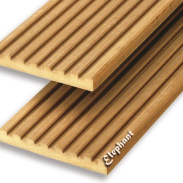 Garapa decking 19x145x1800 mm groef/semi-ribbel ~