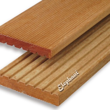 Kapur decking 28x145x4600 mm groef/glad~