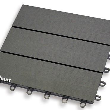 WPC-antraciet FSC tuintegel 14/5L 12mm 24x1000x1000mm glad bc > ~