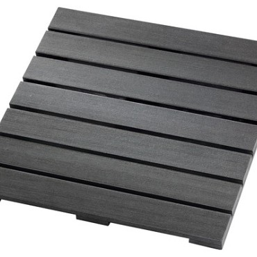 WPC-antraciet FSC tuintegel 7/3L 12mm 24x500x500mm massief glad bc ~