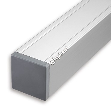 Aluminium paal met kap 88x88x1860mm met houten kern 1840mm [antraciet gepoedercoat] bc ~