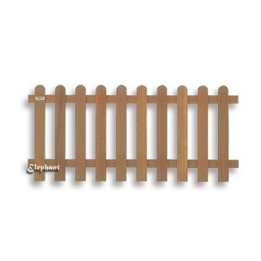 Kempas FSC tuinhek recht 10L 16mm 35x1800x800mm ribbel / RVS bc ~