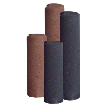 Duo-pallisaden bruin 25x6 cm. ~