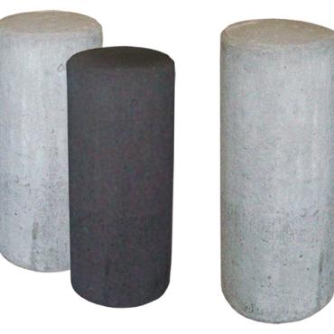 Sierpaal rond grijs 100x30 cm. ~