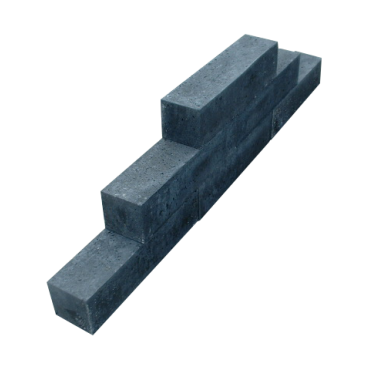 Stapelblok Oud Hollands grijs of zwart 60x15x15 cm. ~