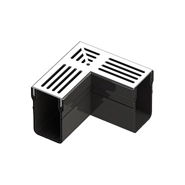 Gardendrain Grey Grating Corner 6,5/10 cm. ~