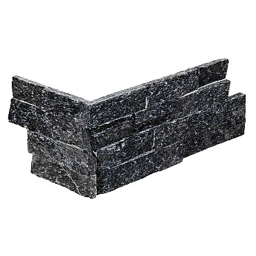 Stone Panels Black Quarzite (40+20)x15x1,5-2,5 cm. (uitlopend 2023) ~