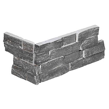 Stone Panel Grey Quarzite hoek (40+20)x15x1,5-2,5 cm. (uitlopend 2026) OP=OP ~
