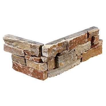 Stone Panel Rustic Terra hoek (40+20)x15x3-4 cm. (uitlopend 2026) OP=OP ~
