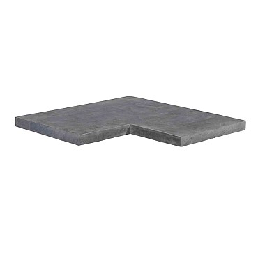Vietn. hardsteen geschuurd facet binnenhoek 40/40x20x3 cm. (uitlopend 2026) OP=OP ~