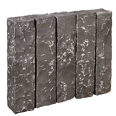 Vietnamese basalt stapelblok bekapt gekloofd 50x12x12 cm. ~
