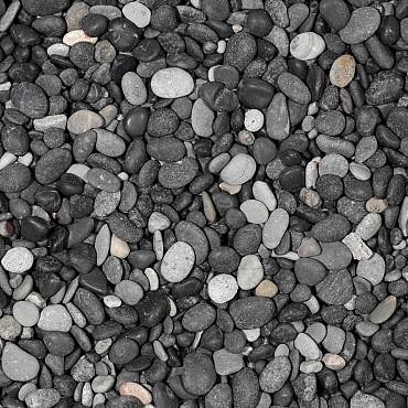 Beach Pebbles zwart (Castle Black) 16-25 mm. - 0,33 m³ BigBag à 500 kg. ~