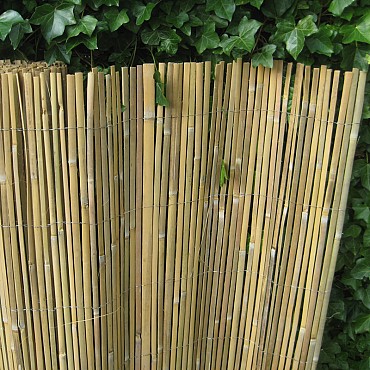 Gespleten bamboemat Coupé 100x500 cm. ~