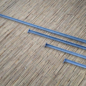 U-profiel tbv bamboemat 120 cm. gegalvaniseerd (2 st.) ~