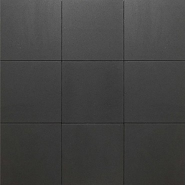 Tuintegel 40x40x5 cm. zwart minifacet ~