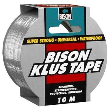Klus Tape rol 10 x 50 mm grijs ~