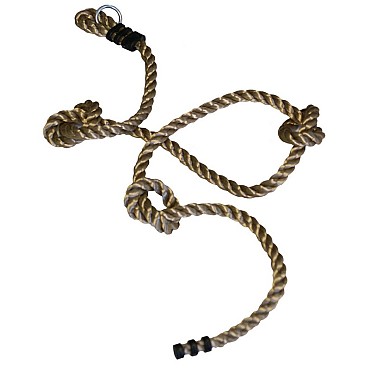 Klimtouw met knopen 2 meter 18 mm 218 cm ~