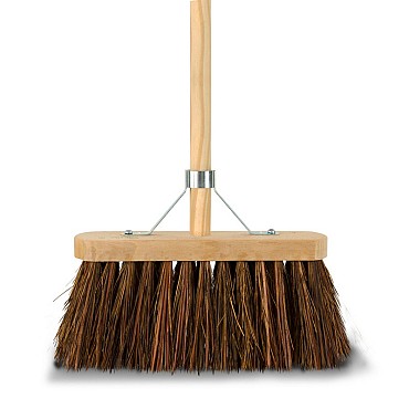 Bezem bassine 30 cm met steel 140 cm ~