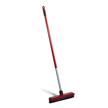 Rubberen bezem/wisser lip 30 cm met steel ~