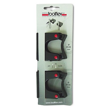 Toolflex steelklem ø 20/30 mm zwart 2 st ~