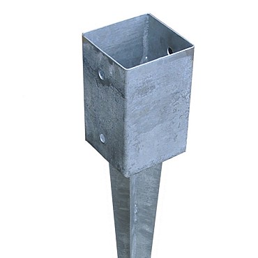 Paalhouder 14,5 x 14,5 cm verzinkt ~