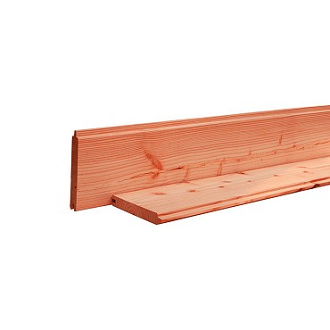 Douglas geschaafd blokhutprofiel 2,8x19,5x400 cm. groen geïmpregneerd. ~