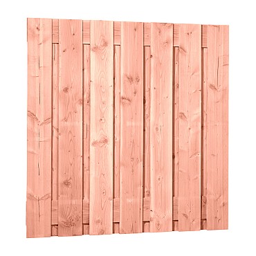 Douglas fijnbezaagd plankenscherm 15-planks 19 mm, 180x180 cm. onbehandeld. ~